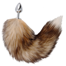 Load image into Gallery viewer, Foxtail Butt Plug (Faux fur) ø 4cm by Dreamlove Spain - Vegan Anal toy - Bold Humans - Anal, Butt plug, Toy