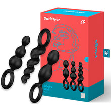 Load image into Gallery viewer, Beaded Butt Plugs - Set of 3 by Satisfyer - Vegan Anal toy - Bold Humans - Anal, Anal beads, Beginner anal, Butt plug, Toy