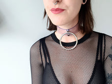 Load image into Gallery viewer, COLLAR - Big O-Ring by Luitrash - Vegan Choker - Bold Humans - Accessories, Beginner kink, Collar, Kink, Wearable
