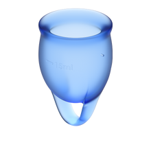 Load image into Gallery viewer, Menstruation Cup - Set of 2 by Satisfyer - Vegan Menstruation Care - Bold Humans - Health, Menstruation, Vaginal health
