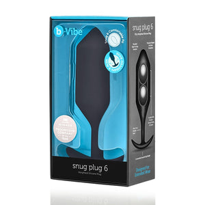 Snug Plug 6 - Weighted Butt Plug by B-Vibe - Vegan Anal toy - Bold Humans - Anal, Anal training, Butt plug, Toy, XL anal