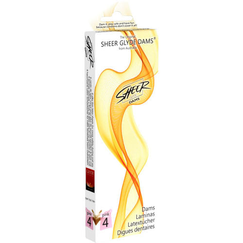Sheer Glyde Dams - Strawberry by Glyde - Vegan Condom - Bold Humans - Condom, Health