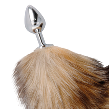 Load image into Gallery viewer, Foxtail Butt Plug (Faux fur) ø 4cm by Dreamlove Spain - Vegan Anal toy - Bold Humans - Anal, Butt plug, Toy
