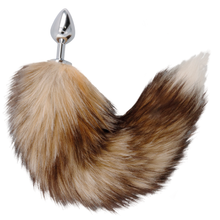 Load image into Gallery viewer, Foxtail Butt Plug (Faux fur) ø 4cm by Dreamlove Spain - Vegan Anal toy - Bold Humans - Anal, Butt plug, Toy
